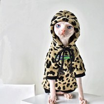 고양이 스핑크스 옷 면화 새끼 후드 의류 털이 없는 고양이를 위한 데본 렉스 애완 동물 의상, [03] M 2-2 5KG, [01] Coffee