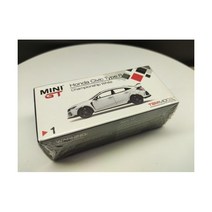 비행기다이캐스트 비행기모형 미니 GT 1/32 스케일 자동차 모델 완구 혼다 시빅 타입 R FK8 다이캐스트 금속 장난감 어린이 컬렉션 선물, 오른쪽 방향타 흰색