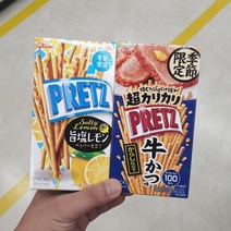 [이라운드몰]에자키글리코 프리츠 소금레몬맛 62gx[2개묶음] 초 바삭바삭 프리츠 규카츠맛 55gx[2개묶음] 택1, 옵션선택