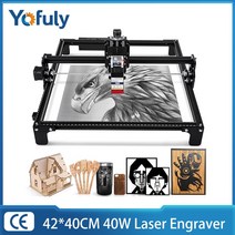 레이져 각인기 2 레이저 가죽 영역 금속 인쇄, EU, CNC 4242 Machine, no laser
