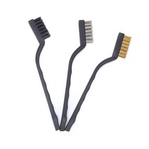 컵브러쉬 연마3x 와이어 브러시 7 인치 미니 스틸 황동 나일론 녹 페인트 리무버 스크러빙 브러쉬 청소, 한개옵션0