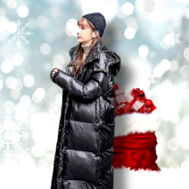 겨울 여성 롱패딩 점퍼 겨울잠바 커플 키작녀 반짝이 유광 클럽 아우터 솝바 발목기장 명품