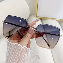 빅 프레임 선글라스 무테 쌩얼 그라데이션 선글라스 여성 패션 선글라스