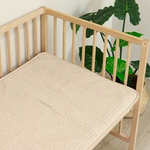 바미블랑 어린이집 줄누비 양면 낮잠패드 쿨매트 신생아 아기 유아용 순면 에어메쉬, 베이지