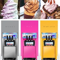 소프트 아이스크림 만드는 기계 메이커 제조기 220V 작은 아이스크림 기계 삼색 아이스크림 제조기 상업용 스테인레스 스틸 데스크탑 스위트 콘 냉동 장비 1200W, 협력사, JP, 검정
