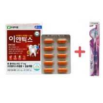 부광약품 이엔탁스 1450mg 60정 120정 프로폴리스 칼슘 잇몸영양제 2개월 4개월 시린이전용 잇몸 전용 칫솔 증정, 이엔탁스 60정(2개월)