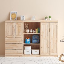 해브퍼니처 캐빈 삼나무 베이비 옷장+3단서랍 옷장+책장 세트, 네추럴