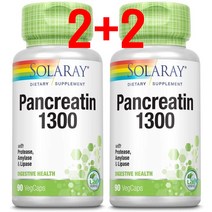 솔라레이 판크레아틴 소화효소제 아밀라제 리파아제 프로티아제 1300mg 90캡슐 4개