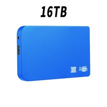 외장하드 SSD 메모리카드 오리지널 1TB 솔리드 스테이트 드라이브 HDD 휴대용 외장 하드 500GB SSD PC 노, 14 Blue 16TB, 한개옵션1