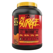 Mutant ISO Surge Whey Protein Isolate 분말 파우더 5파운드 프로틴, 5 Pound (Pack of 1), Peanut Butter Chocolate