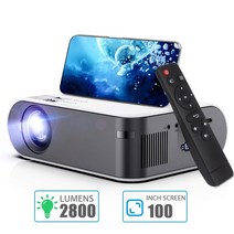 스마트 빔 단초점빔프로젝터 미니빔 가정용 미니 스크린 캠핑 mini 휴대용 hd 1080p video wifi proyector 2800 lumens smart phone, 협력사, 유럽 ​​연합