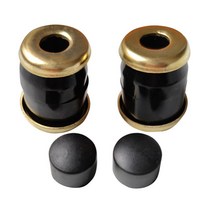 GHSHOP 4 팩 연약한 PU 스케이트보드 트럭 투관 실린더 부속품 15x15mm, 블랙 골든