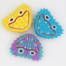 유니터블 특이한 몬스터 인형 캐릭터 푸쉬팝 팝잇 말랑이 스트레스볼 공 주물럭 무한 뽁뽁이 피젯 토이 장난감, 믹스 WC582