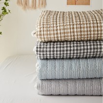 꼬메프리마 체크 시어서커 냉감 여름 침대패드 SS, 미니체크 시어서커 패드-블랙