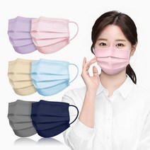 다샵 국산 아르떼 스타일 라이트핏 컬러 마스크 90매, 핑크