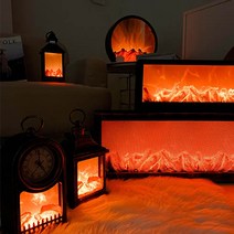 [왓위셀] LED 벽난로 대형 조명 모닥불 무드등 조명 콘솔 가정용 불멍 감성캠핑 집들이선물, 02.벽난로 B타입