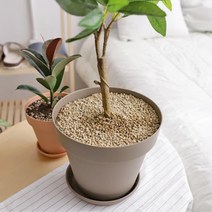 카페 토기느낌 원형 인테리어 나무화분 집꾸미기 신혼부부 장식 데코, 화이트