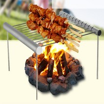 양꼬치기계 바베큐 그릴 화로 전동 자동회전 미니 포켓 휴대용 스테인레스 스틸 접는 스탠드 액세서리 홈 파크 사용 2, 674475