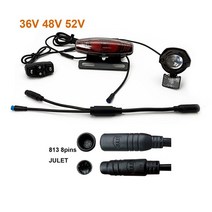 EBKE 전기 자전거 라이트 키트 범용 BAFANG KUNTENG JULET 스티어링 브레이크 24V, 1개