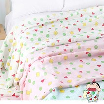 샤카인견 시어커스 홀이불 시어서커이불 지지미이불 냉이불 성인거즈 짱구는못말려 여름 싱글S, 핑크