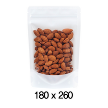 팩플러스 화이트팻트스탠드(지퍼형) 180x260 100매 / 지퍼스탠드 / 지퍼백스탠딩 / 포장지퍼백