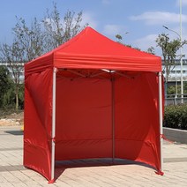 슬러지보관소 현장 폐기물보관 세륜기 임시 캐노피, 2x2m ㅡ 레드