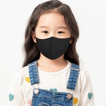 워너빅 국내제작 블랙 면 마스크 키즈 어린이 주니어 아동 초등학생 중학생7세부터 13세까지, 1개, 1개