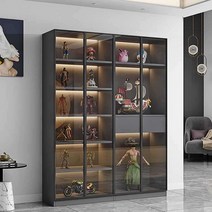 LED 명품가방 진열함 매장 백화점 캐비닛 디스플레이, 월넛색상 A섹션 80CM (손수납장)