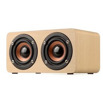 레트로 블루투스 스피커 휴대용 목재 HIFI 스테레오 사운드 1500mAh 핸드메이드 무선 디자인 듀얼 패시브 서브우퍼 Bluetooth 포터블, [01] Wooden, 01 Wooden