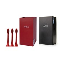 아이요 패션전동칫솔 칫솔모 3개입 리필 음파 진동 전자동 초음파, 블랙