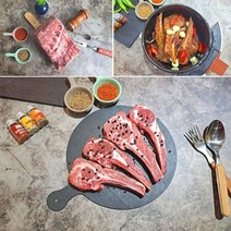 양갈비 1kg 양구이 펜션 고기 요리 나홀로캠핑용 겨울 캠핑안주 바베큐준비물 육즙 육질, 통두께 절단없음