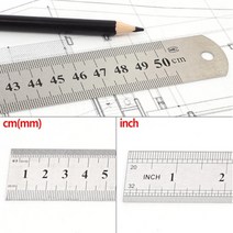 50cm 자 쇠자 직자 디자인 재단 측정 스텐 방안자 커팅자 스틸 스테인리스 양면 센티미터 인치 걸이용 작업 업무 문구 사무 미술 그리기 학용품 수업 도구 용품 기구 준비물 제도