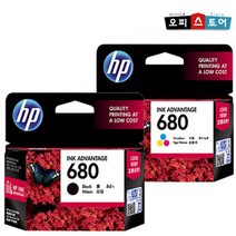 HP (No.680) F6V26AA F6V27AA 정품잉크, 1개, 검정