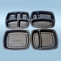 도시락 용기 TY-20163 -400개 -SET, TY-20163-3칸-400개-SET