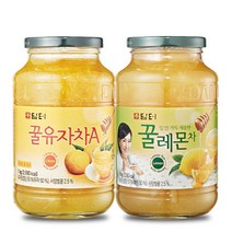 [담터] 꿀유자차A 1kg+꿀레몬차 1kg+전용안전포장, 상세 설명 참조