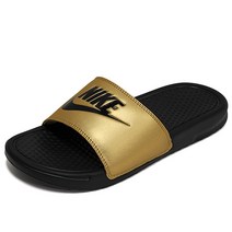 나이키 베네시 JDI 슬라이드 슬리퍼 블랙골드 여자 학생 스포츠 실내화 신발 343881-014
