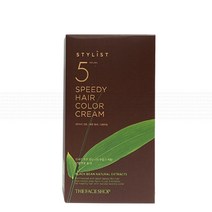 [더페이스샵] 스타일리스트 5분스피디 헤어컬러 크림 5S 밝은갈색 5개, 단품, 단품