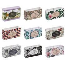 897822 PH Pandll 90pcs Soap Wrapper 9 Style Flower Wrap Paper Tape Vertical Tag Sleeves Covers for C, 9 Styles