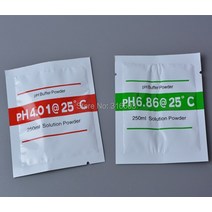 50 세트 ph 테스트 미터 측정 보정 용액 용 ph 버퍼 분말 50pcs 4.01 및 50pcs 6.86 보정 포인트, 없음