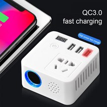 주행충전기 전기차 양방향 자동차 밧데리 파워뱅크 인버터 차량용 USB 소켓 충전 12V 110V PD 24V 자동 전력 컨버터 220V, 10.QC3.0