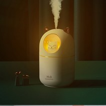 가습기 차량용 미니 초음파 휴대용 usb 사무실 원룸 회사 탁상용 책상 독서실 무소음 무드등 조명 가습기 대용량 300ml, 핑크