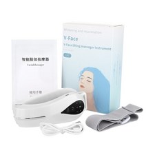 승모근 없애는 운동 마사지건 등근육 통증 허리아플때 이완 EMS 페이셜 마사지 V 라인 턱 리프트 벨트 머신 페이스 슬리밍 진동 레드 라이트 블루 라이트 LED 페이스 케어, 하얀, 협력사