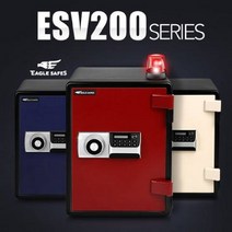 선일금고 ESV200 디지털 내화금고/63KG/서랍1/선반2/경보장치, 1층배송/ESV200 레드
