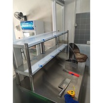업소용 작업대 주방 선반 작업다이 테이블 스테인레스 조리대 보조대 싱크선반 800 1000 1200 1500 1800, 길이 120 너비 40 높이 70 2층