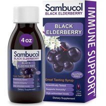 Sambucus Black Elderberry Syrup 삼부커스 블랙 엘더베리 시럽 120ml 3팩