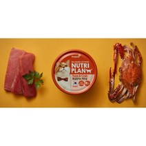 뉴트리플랜 흰살참치와 닭가슴살 고양이 주식캔, 참치+게맛살, 160g, 48개