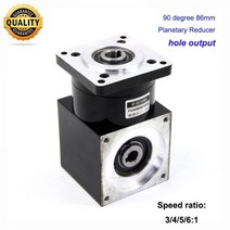 고성능 부품 감속기 호환 기계 90도 구멍 출력 86mm 직각 유성 속도 비율 3: 1 4: 5: 6 Nema34 스테퍼 모터용, 4 to 1