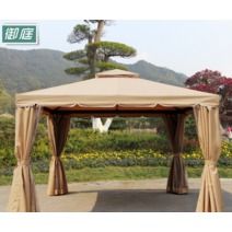 야외 파고라 가제보 원두막 캐노피 오두막 천막 지붕 커튼, 16 원사 커튼(3X3M)