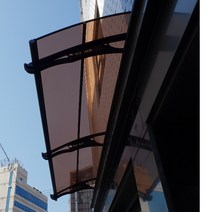 캐노픽스 800X9700 천막 어닝 지지대 설치 비가림막 비가림시설 처마 가격, 검정틀 브라운앰보렉산