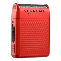 Supreme Trimmer STF101 Solo Shaver 싱글 포일 면도기 (150분 작동 시간) 이발소 여행 또는 가정용 포켓 (핑크) 599704, Red